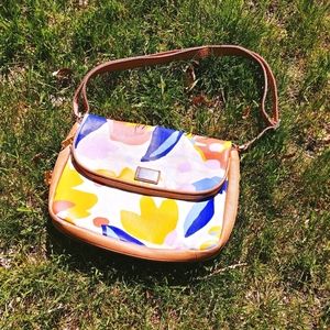 Floral Fossil Crossbody Bag/ Purse